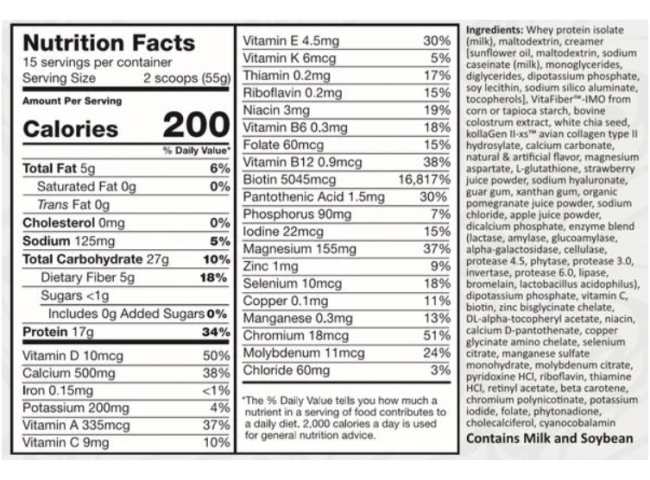 SUREMEAL™ BEAUTY (UNSWEETENED), COLLAGEN & HA